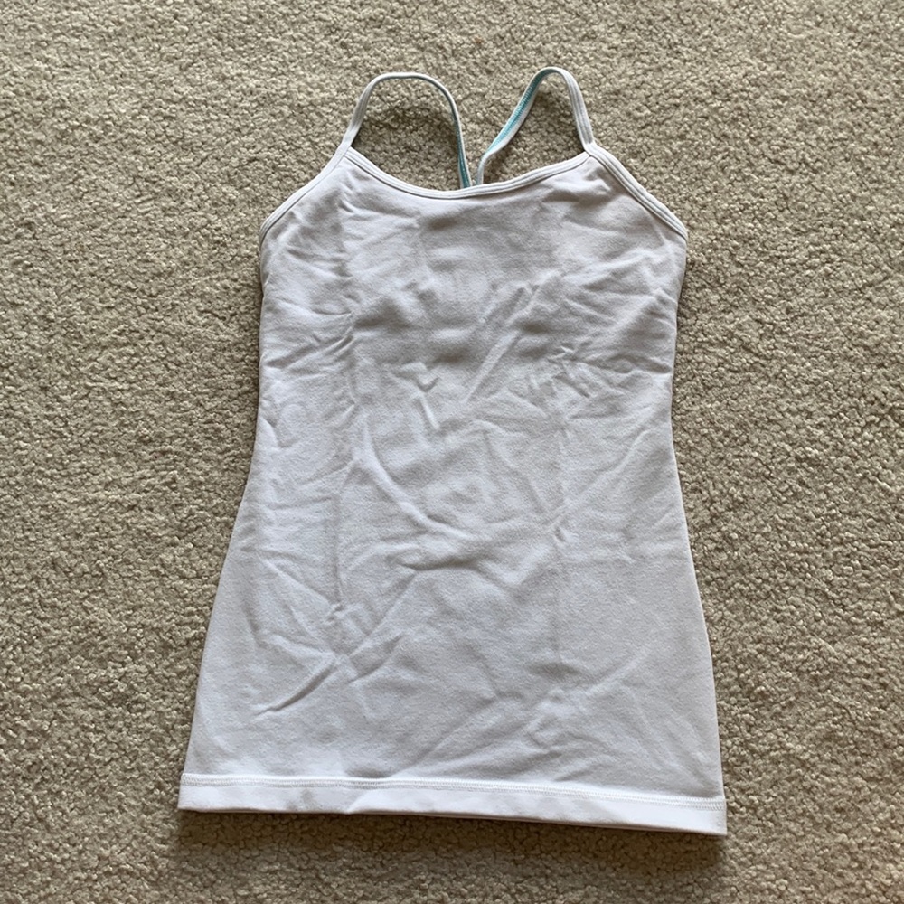 White ivivva sports tank top